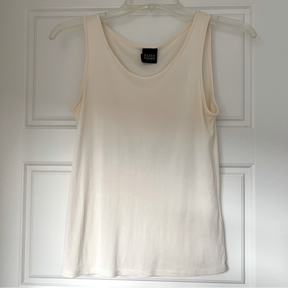 Eileen Fisher 100% Silk Crew Tank Top